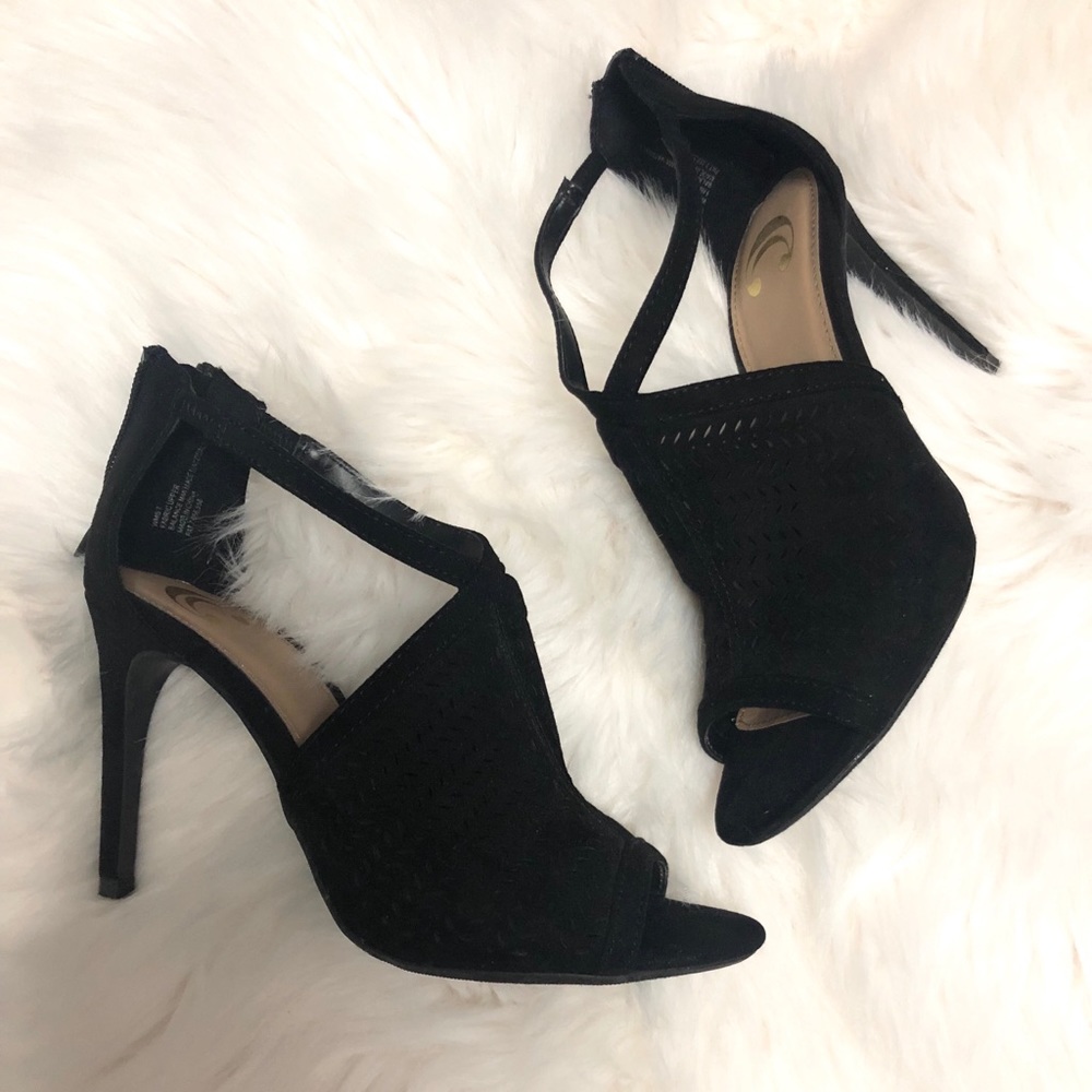 Cut Out Black Booties